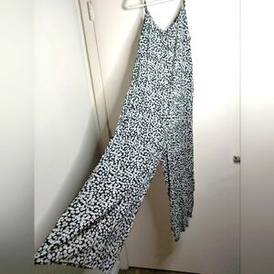 Buenos Ninos (Size L) Multicolored Floral Spaghetti Straps Slip Pockets Jumpsuit